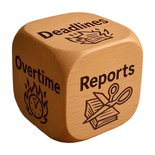 Lustiger Arbeitswürfel | Frecher Lustiger Büro Würfel Aus Holz - Deko Würfel Für Arbeitszimmer - Für Kollegen Freunde Familie Frauen Männer Ihn Lustiger Arbeitswürfel | Frecher Lustiger Büro Würfel Aus Holz - Deko Würfel Für Arbeitszimmer - Für Kollegen Freunde Familie Frauen Männer Ihn von Jingmiger