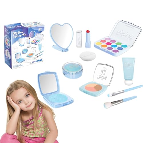 Play Make-up-Set für Kinder,Make-up-Set für Kinder - Make-up-Spielzeugsets für Mädchen - Gefälschtes Rollenspiel-Make-up-Set, sichere Mädchen-Kinder-Make-up-Sets für Kinder, kleine Mädchen von Jingmiger