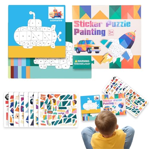 Puzzles selbstklebend, Puzzlebuch, selbstklebend, Tiere, 3D-Kit, kreative Lernspiele, Tiere, Cartoon, Fahrzeug, Haus, Kindergarten Puzzles selbstklebend, Puzzlebuch, selbstklebend, Tiere, 3D-Kit, kreative Lernspiele, Tiere, Cartoon, Fahrzeug, Haus, Kindergarten von Jingmiger