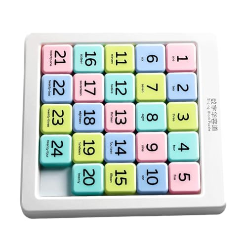 Schiebeblock-Puzzle, Zahlen-Spiel mit Gleitschienen | Tragbares Gehirnspiel, stimuliert die Logik für und Erwachsene, ideal für Familie, Reisen, Büro, Klassenzimmer Schiebeblock-Puzzle, Zahlen-Spiel mit Gleitschienen | Tragbares Gehirnspiel, stimuliert die Logik für und Erwachsene, ideal für Familie, Reisen, Büro, Klassenzimmer von Jingmiger
