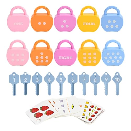 Spielzeug mit Vorhängeschlössern, Verriegelung und Schlüssel für Kinder, Lernspielzeug, Schlüssel mit Verriegelung, Spielzeug für Vorschule, zur Entwicklung der Feinmotorik Spielzeug mit Vorhängeschlössern, Verriegelung und Schlüssel für Kinder, Lernspielzeug, Schlüssel mit Verriegelung, Spielzeug für Vorschule, zur Entwicklung der Feinmotorik von Jingmiger
