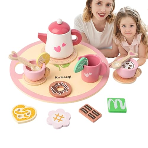 Teeservice für kleine Mädchen, Teeparty-Set für kleine Mädchen,Prinzessin Teeservice Spielzeug zum Rollenspiel | Luxuriöses Tea-Party-Essen-Dessert-Spielzeug mit Tassen, Tellern und Zubehör von Jingmiger