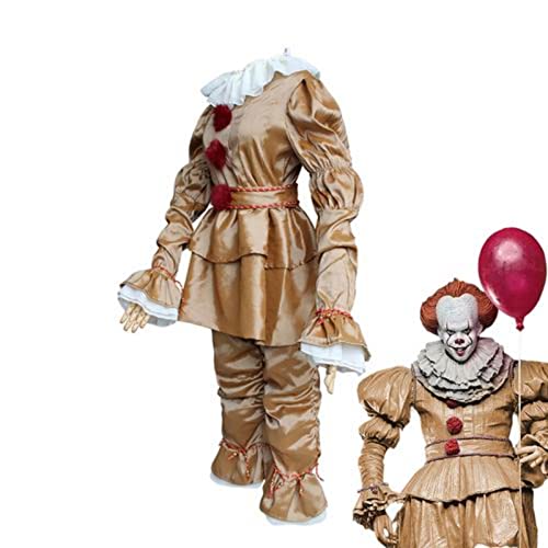 Jinmen Pennywise Kostüme, Pennywise Halloween Kostü , Clown Kostü IT Cosplay Outfit, It Movie Kapitel 2 Pennywise Cosplay Kostü , Halloween Karneval Party Horror Verkleidung Kostüme, Rollenspiel von Jinmen