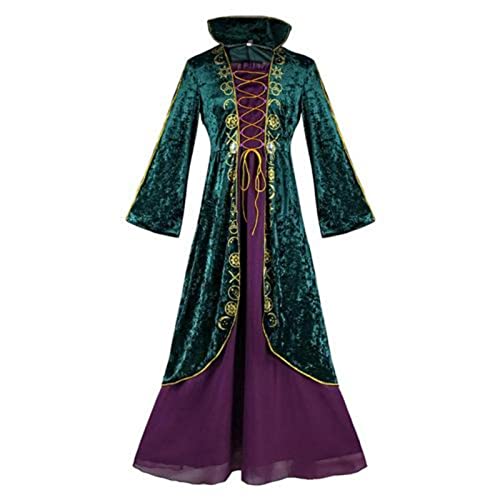 Jinmen Winifred Sanderson Cosplay Kostü Mary Sara-h Sanderson Kostü Sanderson Schwestern Kostü Hexe Halloween Karneval Cosplay, L von Jinmen