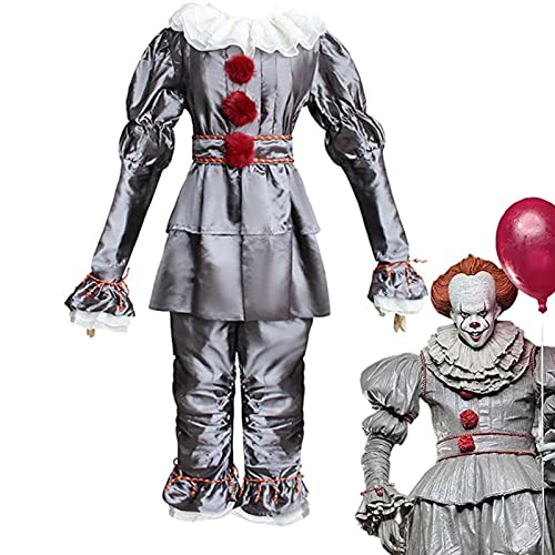 Pennywise Kostüme, Pennywise Halloween Kostü , Clown Kostü IT Cosplay Outfit, It Movie Kapitel 2 Pennywise Cosplay Kostü , Verkleidung für Halloween Karneval Party Horror Cosplay,S-3XL von Jinmen