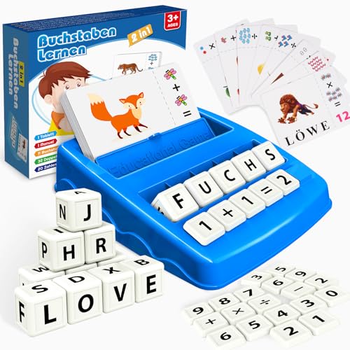 Jinxful Geschenk Mädchen 3 4 5 6 7 Jahre, Buchstaben Lernen Montessori Spielzeug ab 3 4 5 6 7 Jahre Junge Geburtstagsgeschenk Weihnachtsgeschenke für Kinder Lernspiele ab 3-7 Jahre Vorschule Spiele von Jinxful