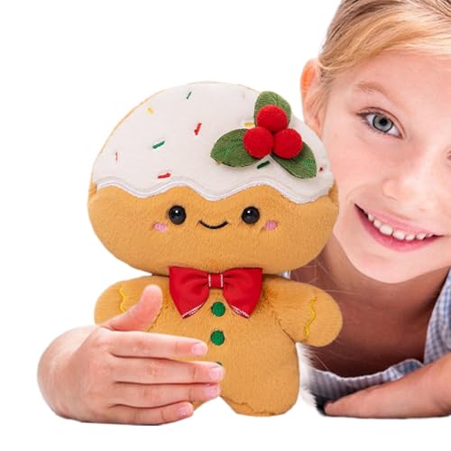 Lebkuchenpuppe Weihnachtsbaum Kissen Weihnachten Spielzeug Lebkuchenpuppe Weichen Dehnbar Plüsch Dekoration für Kinderwagen von Jinyilwn