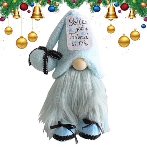 Plüsch Weihnachtszwerg, gefüllter Gnom mit Weihnachtsschmuck | Vista-bedruckte schwedische Nisse Plüsch geschichtetes Tablett Dekoration - 27cm/10 Zoll Schwedische Nisse Collectible Plüsch, Ru Plüsch von Jinyilwn