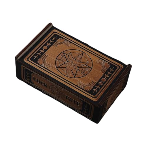 Holz Tarot Karte Lagerung Fall Tragbare Tarot Karten Box Astrologys Wahrsagerei Lagerung Fall Push Pull Karte Container von Jiqoe