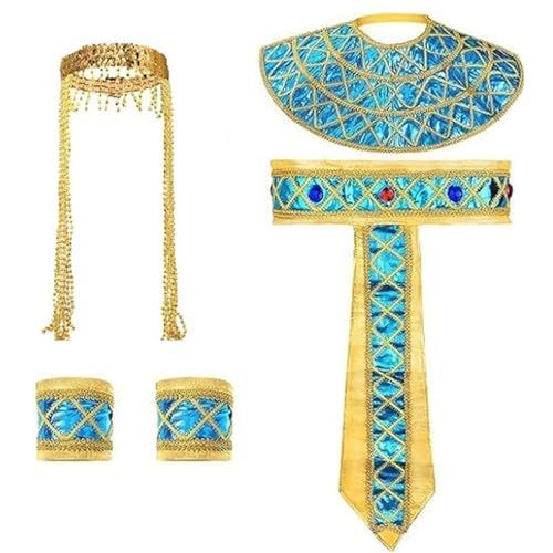 Jiqoe Ägyptisches Kostüm Set Halloween Ägypten Kostüm Schule Ägyptischer Tag Cosplay Party von Jiqoe