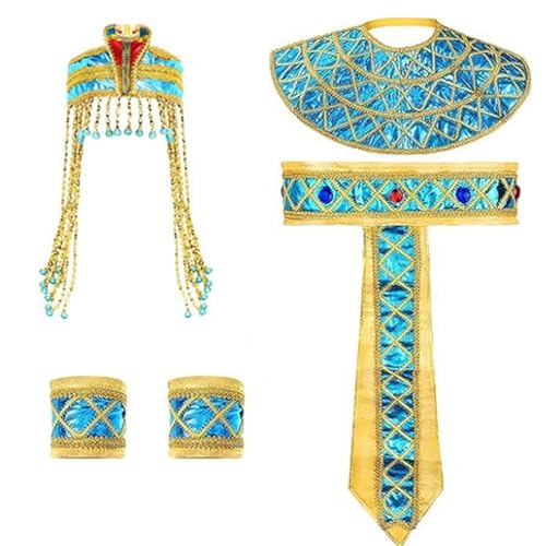 Jiqoe Ägyptisches Kostüm Set Halloween Ägypten Kostüm Schule Ägyptischer Tag Cosplay Party von Jiqoe