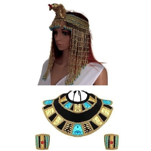 Jiqoe Ägyptisches Kostüm Set Halloween Ägypten Kostüm Schule Ägyptischer Tag Cosplay Party von Jiqoe