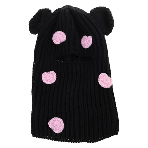 Jiqoe Bärenhut Halloween Kopfbedecke Für Freien Gestrickte Panda Ohren Chenille Garn Große Gestrickte Ohren Winter von Jiqoe