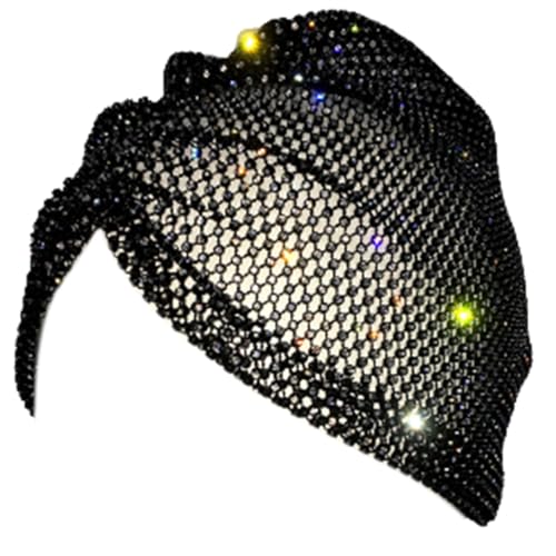 Jiqoe Glänzende Elastische Turban Mütze Teenager Glitzernde Headwraps Nachtclub Halloween Weihnachten Party von Jiqoe