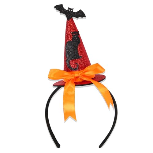 Jiqoe Halloween Kostüm Stirnband Glitzernde Bühnenkopfbedeckung Hexen Halloween Party Requisiten Hexenhut Stirnband von Jiqoe