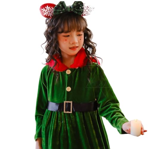 Jiqoe Kleider Damen Sommer, Weihnachtsmannkostüm für Kinder, Deluxe-Weihnachtsmannanzug, Weihnachtsmannkostüm für Halloween, Cosplay von Jiqoe