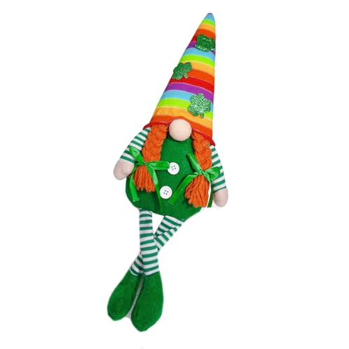 Jiqoe Regenbogen Zwerge Plüschpuppen Für Patricks Day Irisches Festival Beine Kobold Skandinavisches Schwedisches Tomte Figurenspielzeug von Jiqoe