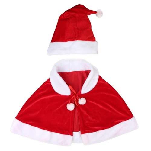 Jiqoe Weihnachten Santa Kostüm Anzug Männer Frauen Bequeme Santa Kostüm Outfits Fancy Cosplay Dress Up Zubehör von Jiqoe