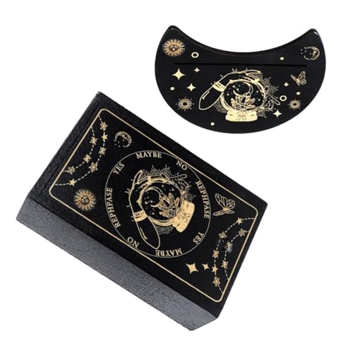 Spiel Tarot Karten Lagerung Box Holz Tarot Karten Fall Mit Karte Tragbare Karten Container Astrologie Schmuck Box von Jiqoe