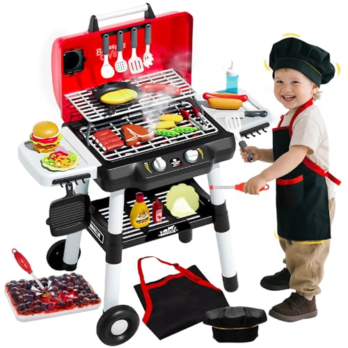 Kinder Küche Spielzeug Barbecue Grill Spielsatz Kochen Interaktives Spielzeug mit Rauch Klang Licht Simulation Koch Schürze Hut Kleiner Koch Pretend Spielen Zubehör Weihnachten Geburtstagsgeschenk Kinder Küche Spielzeug Barbecue Grill Spielsatz Kochen Interaktives Spielzeug mit Rauch Klang Licht Simulation Koch Schürze Hut Kleiner Koch Pretend Spielen Zubehör Weihnachten Geburtstagsgeschenk von Jisejima