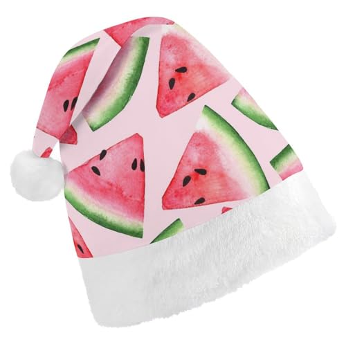 JiuPopular Weihnachtsmütze, fruchtiger Wassermelonen-Hut für verschiedene Feiertagspartys von JiuPopular