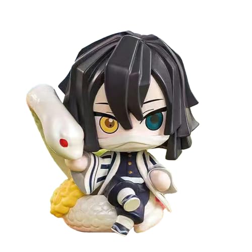 Anime Figur Kamado Tanjiro Look Up Figur, Q Ver Kamado Nezuko Kuchen Topper, Mini Hashibira Inosuke Actionfigur Modell Tokitou Muichirou Figur Statue Desktop Decoration Collection von Jiumaocleu