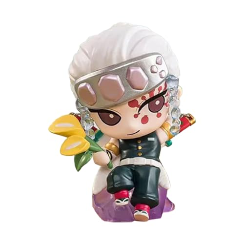 Anime Figur Kamado Tanjiro Look Up Figur, Q Ver Kamado Nezuko Kuchen Topper, Mini Hashibira Inosuke Actionfigur Modell Tokitou Muichirou Figur Statue Desktop Decoration Collection von Jiumaocleu