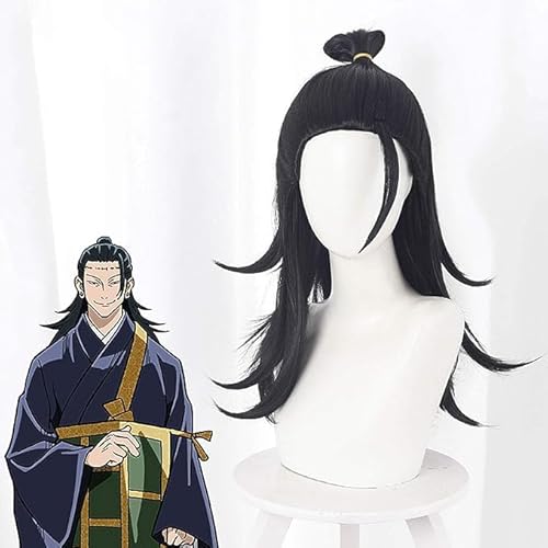 Getou Suguru Wig Cosplay Men's Boy's Black Hair Wig Anime Cosplay Wig Party Costume Accessory von Jiumaocleu