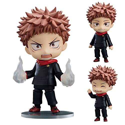 JJK Figur Yuji Itadori Action Figur, 10cm Mini Itadori Yuji Statue Modell mit Zubehör, Anime JJK Statue Cake Topper Dekoration Handgefertigte Sammlerstücke Geschenke von Jiumaocleu