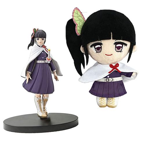 Jiumaocleu 16cm Tsuyuri Kanao Figur Statue und 25cm Tsuyuri Kanao Weiche Figur Kissen Kombination Set, Anime Figur Modell Handmade Collectible Desktop Dekoration von Jiumaocleu