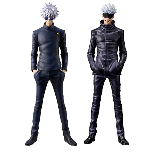 Jiumaocleu 2pcs JJK Figur Gojo Satoru und Geto Suguru Figur, 22cm JJK Statue Anime Actionfigur Handgefertigte Sammlerstücke Desktop Dekoration Geschenke für Fans von Jiumaocleu