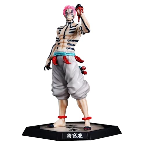 Jiumaocleu Akaza Figur Statue - 30cm PVC Anime Figur Modell, große Kimetsu No Yaiba Skulptur handgefertigte Sammlerstücke Desktop Dekoration von Jiumaocleu