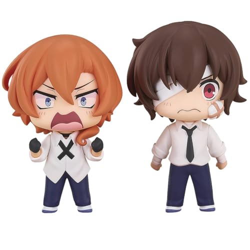 Jiumaocleu Anime-BSD-Figuren, Dazai, Osamu und Nakahara Chuuya, Mini-Modell, Statue, Desktop-Dekoration, Sammlerstücke, 7 cm, 2 Stück Jiumaocleu Anime-BSD-Figuren, Dazai, Osamu und Nakahara Chuuya, Mini-Modell, Statue, Desktop-Dekoration, Sammlerstücke, 7 cm, 2 Stück von Jiumaocleu