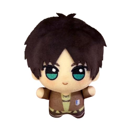 Jiumaocleu Anime-Figur Eren Jaeger weiche Puppen – Mini-Cartoon-Plüschfigur, Taschenanhänger, Dekoration, Geschenke, 10 cm Jiumaocleu Anime-Figur Eren Jaeger weiche Puppen – Mini-Cartoon-Plüschfigur, Taschenanhänger, Dekoration, Geschenke, 10 cm von Jiumaocleu