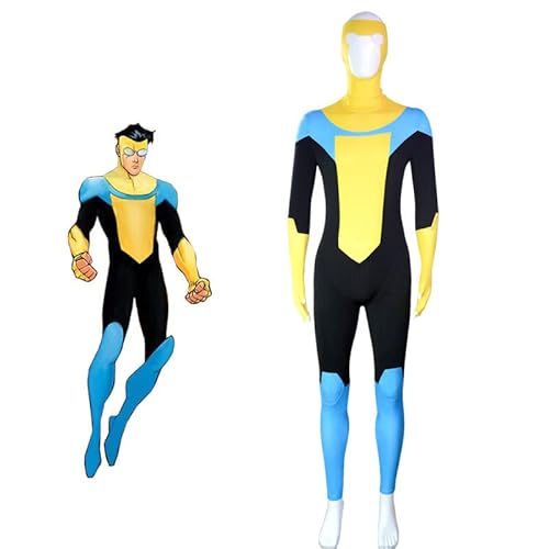 Jiumaocleu Anime Invincible Cosplay Kostüm, Mark Grayson Cosplay Jumpsuit Omni-Man Kostüm Bodysuit Atom Eve Outfits Anime Rollenspiel Anzug Full Set Kleidung von Jiumaocleu