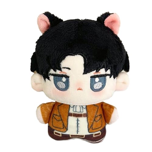 Jiumaocleu Anime Levi Plüschpuppen – Mini-Cartoon-Plüschfigur, Taschenanhänger, Dekoration, Geschenke, 12 cm Jiumaocleu Anime Levi Plüschpuppen – Mini-Cartoon-Plüschfigur, Taschenanhänger, Dekoration, Geschenke, 12 cm von Jiumaocleu