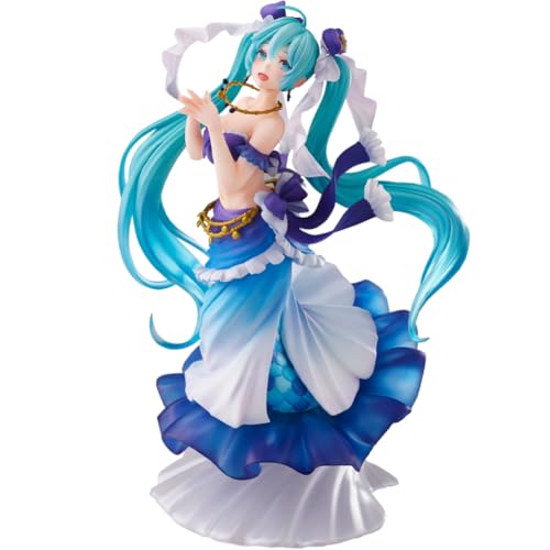 Jiumaocleu Anime Miku Figur Statue, 23cm Miku Actionfigur Stehende Pose Miku Figure Original, PVC Handgemachtes Sammlerstück Desktop Dekoration Geschenke für Fans von Jiumaocleu