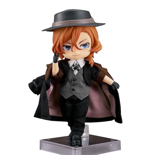 Jiumaocleu BSD Figur Nakahara Chuuya Statue, 14 cm Bungo Stray Dog Figure Removable Garment Version Anime Action Figure Handmade Collectible Desktop Decoration Gifts von Jiumaocleu