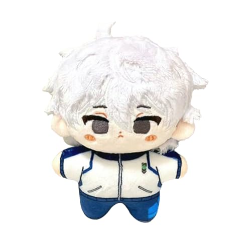 Jiumaocleu Blue Lock Seishiro Nagi Wurfkissen, weiche Figur, 12 cm, Mini-Anime-Umarmungskissen, Schultaschen-Anhänger, Charm, Zuhause, Sofa, Dekoration, Weihnachtsgeschenke von Jiumaocleu