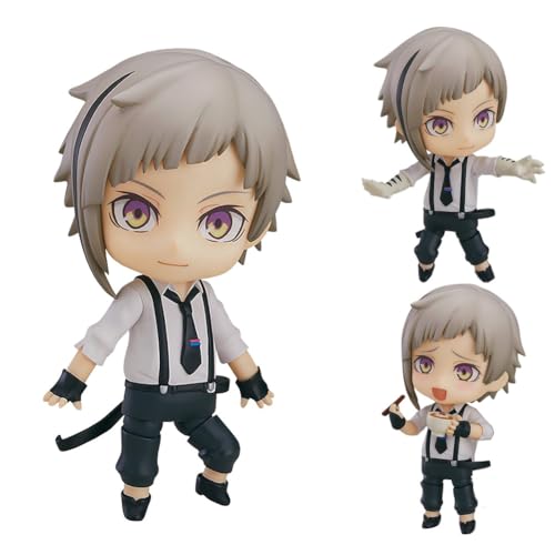 Jiumaocleu Bungo Stray Dogs Figur Statue Nakajima Atsushi Actionfigur Q Ver Anime BSD Figur Sammelfigur Niedliche Handgefertigte Desktop Dekoration für Fans von Jiumaocleu