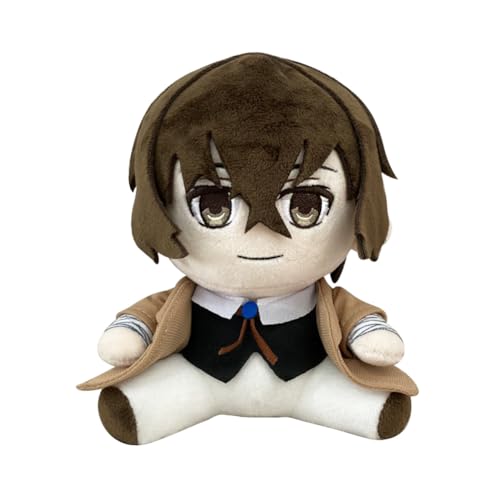 Jiumaocleu Bungo Stray Dogs Plush Dazai Osamu Stuffed Doll Anime BSD Plushies Figure Soft Plush Hug Pillow Cushion Sofa Decoration Xmas Gifts for Kids and Adults von Jiumaocleu