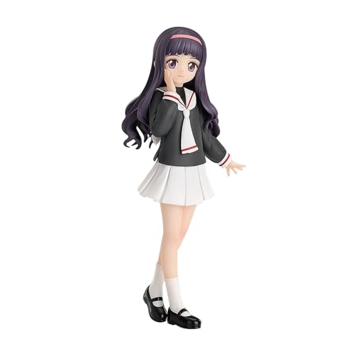 Jiumaocleu Cardcaptor Tomoyo Figur Statue, 16 cm Anime Figur Schuluniform Stil Daidouji Tomoyo Actionfigur Modell Cartoon Spiel Figur Auto Armaturenbrett Dekoration Geschenke von Jiumaocleu