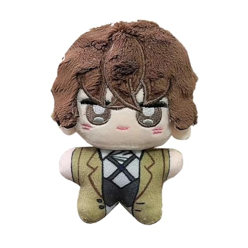 Jiumaocleu Dazai Osamu Weiches BSD Wurfkissen, 12 cm, Bungo Streunende Hunde, weiche Figur, Umarmungskissen, Schultaschen-Anhänger, Charm, hängende Dekoration, Weihnachtsgeschenke von Jiumaocleu