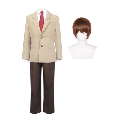 Jiumaocleu Death Note Cosplay Kostüm Light Yagami Cosplay Schuluniform Anzug Outfits Komplettes Set Rollenspiel für Karneval Halloween Party von Jiumaocleu