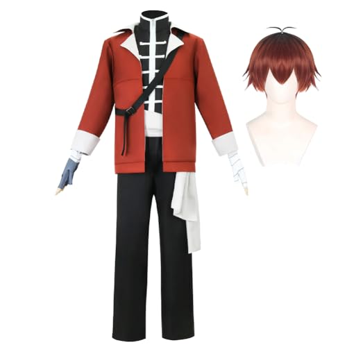 Jiumaocleu Frieren Cosplay Kostüm mit Perücke, Farn Cosplay Uniform Stark Komplettes Set Cosplay Outfits Anzug, Anime Frieren: Beyond Journey's End Cosplay Winter Kleidung von Jiumaocleu