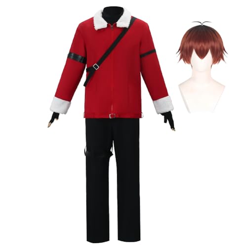 Jiumaocleu Frieren Cosplay Kostüm mit Perücke, Farn Cosplay Uniform Stark Komplettes Set Cosplay Outfits Anzug, Anime Frieren: Beyond Journey's End Cosplay Winter Kleidung von Jiumaocleu