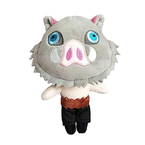 Jiumaocleu Hashibira Inosuke Figure Soft Plush Pillow, 25cm Kamado Tanjiro Figure Stuffed Pillow Anime Soft Figure Hug Pillow Cushions Home Sofa Decoration Collectible von Jiumaocleu