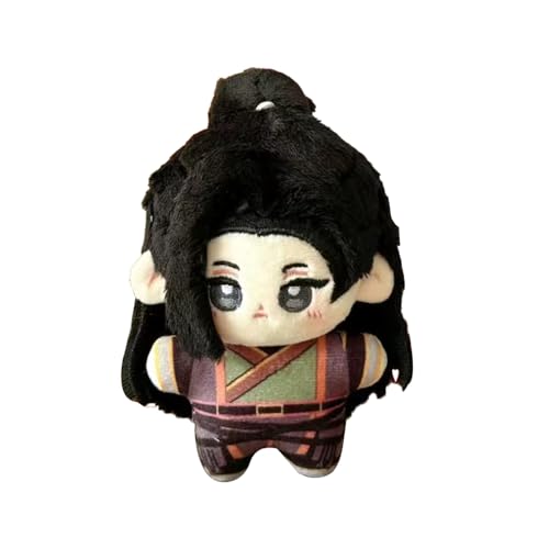 Jiumaocleu He Xuan weiches Kissen mit Figuren, 10 cm, Mini-Anime-Anime-Tian Guan Ci Fu-Figur, Umarmungskissen, Schultasche, Geldbörse, Anhänger, Charm, Heimdekoration, Sofa-Dekoration von Jiumaocleu