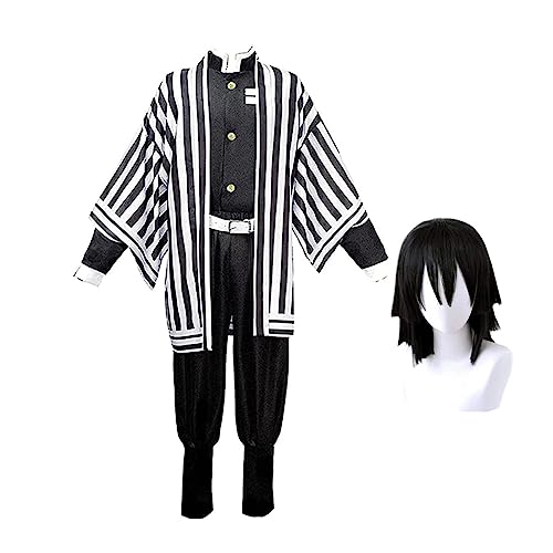 Jiumaocleu Iguro Obanai Cosplay-Kostüm, Outfit, Anmie, Cosplay, Herren, Umhang, Jacke, Rolle, Cosplay, komplettes Kostüm-Set für Halloween, Karneval, Party von Jiumaocleu