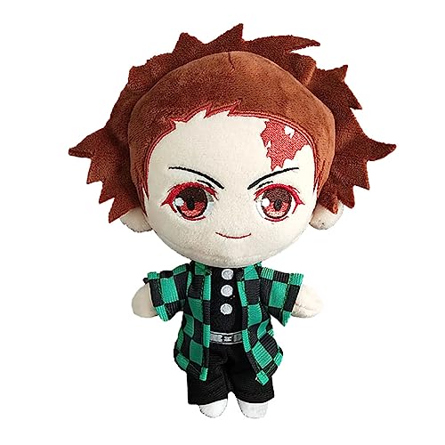 Jiumaocleu Kamado Tanjiro Figure Soft Plush Pillow, 25cm Hashibira Inosuke Figure Stuffed Pillow Anime Soft Figure Hug Pillow Cushions Home Sofa Decoration Collectible von Jiumaocleu